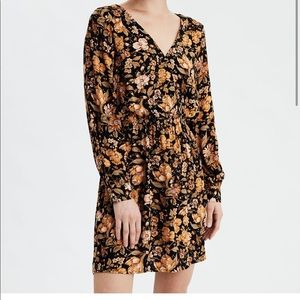 American Eagle Long Sleeve Wrap Dress